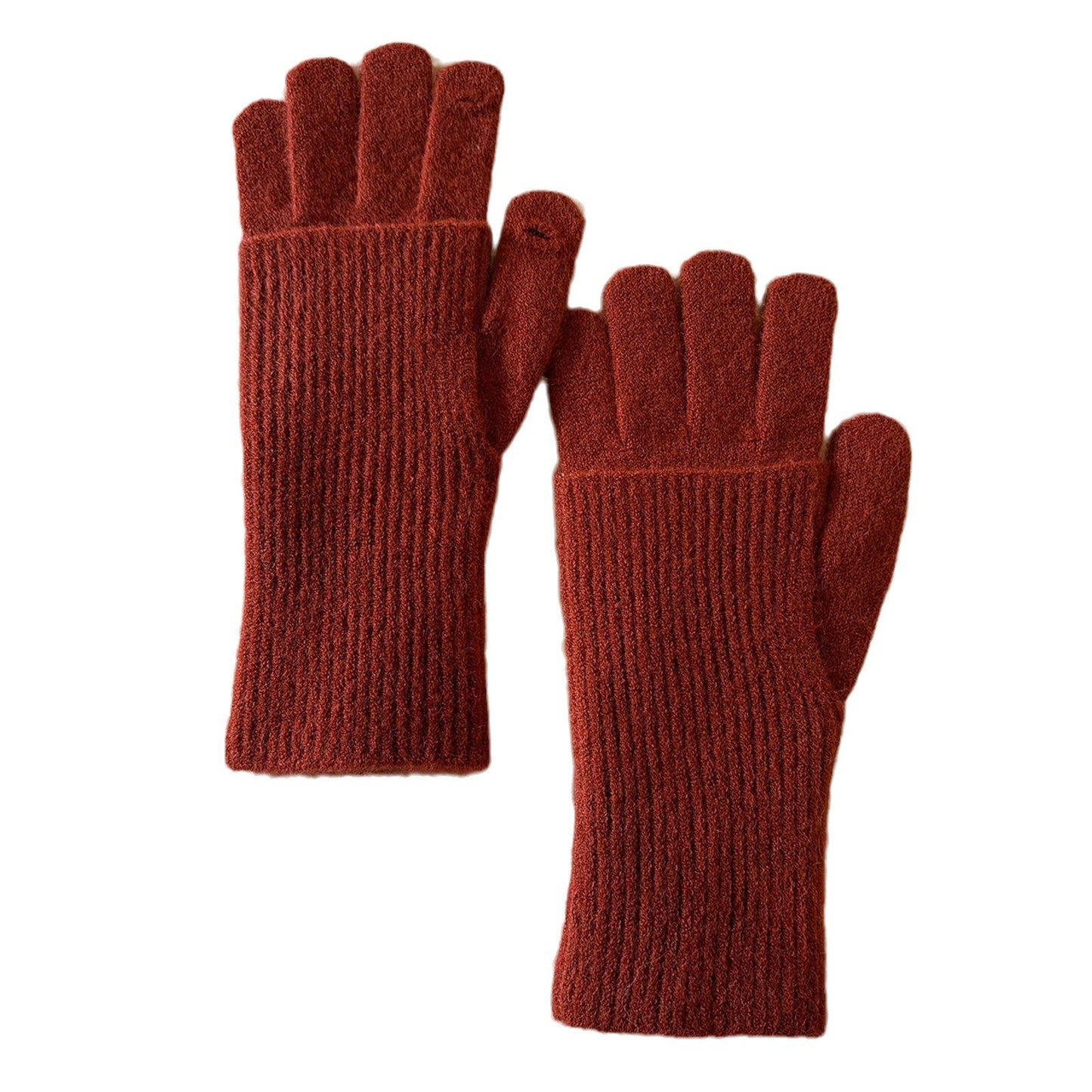 Women's Removable Touchscreen Wool-Blend Fingerless Gloves