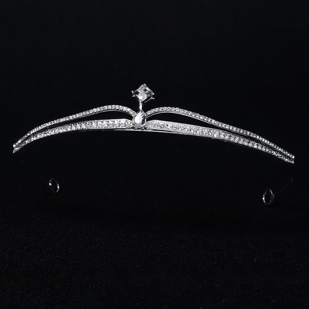 Bridal Crown with Exquisite Crystal Accents for Wedding and Parties