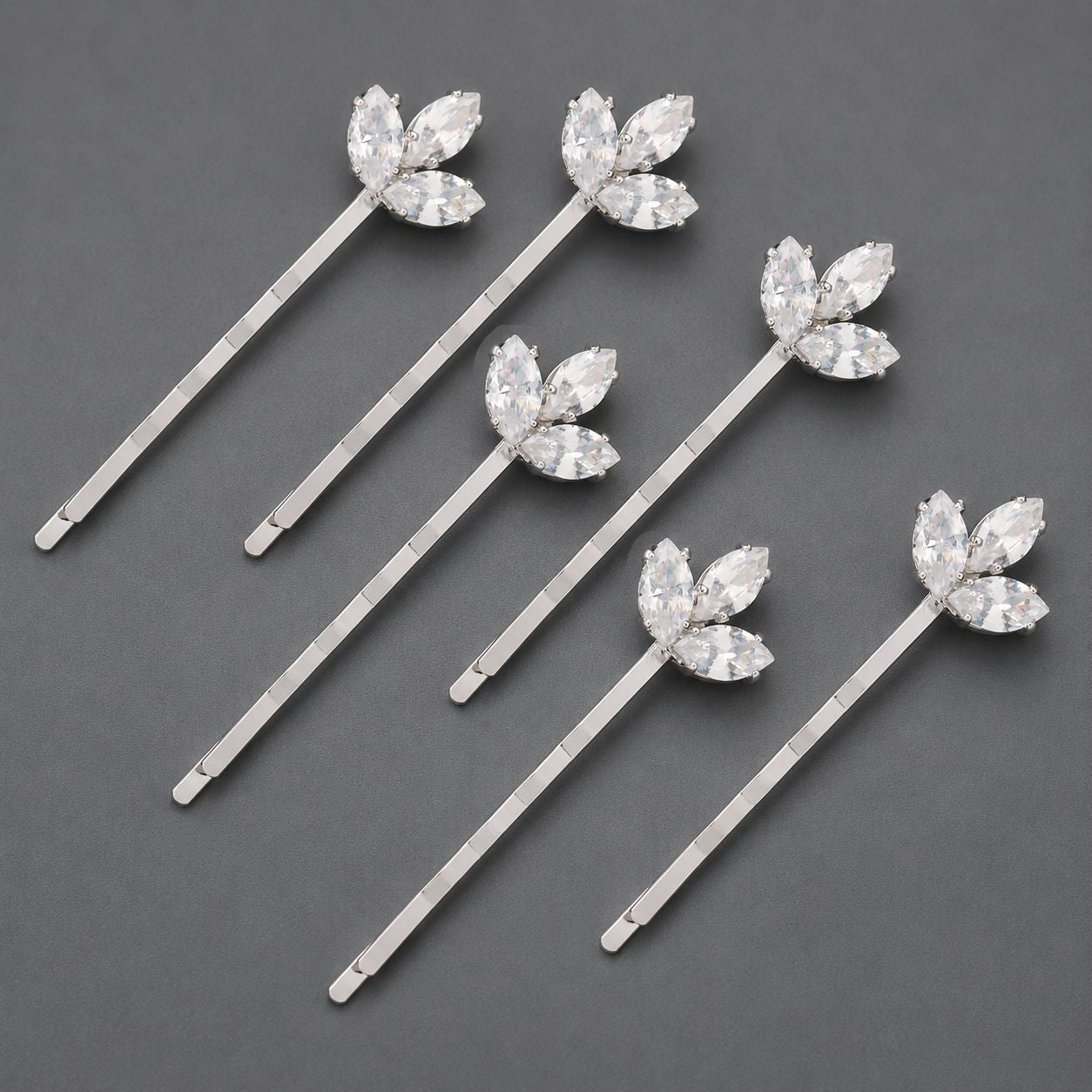 Elegant Floral Zircon Hairpin Set for Women