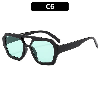 Trendy Square Pilot Sunglasses UV400 Protection