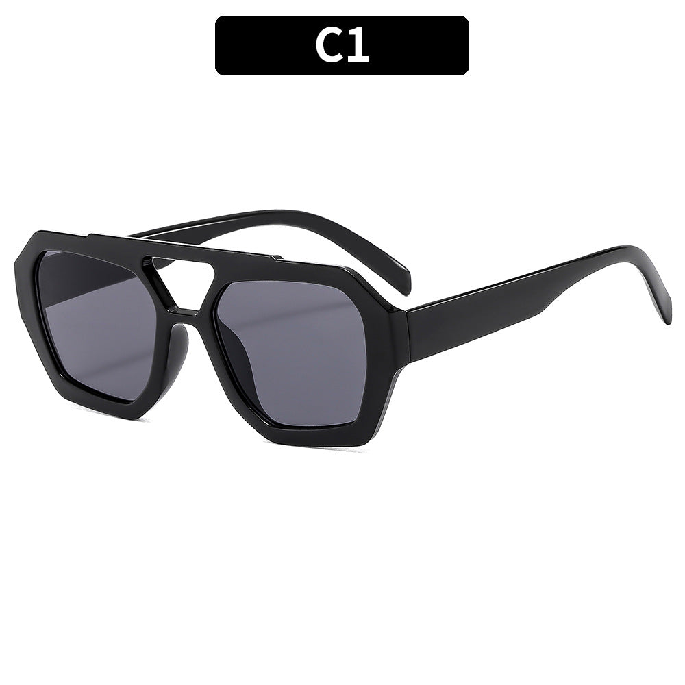 Trendy Square Pilot Sunglasses UV400 Protection
