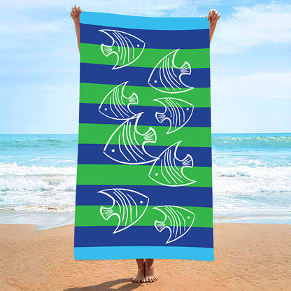 Custom Printed Devil's Eye Beach Towel Microfiber Camping Towel
