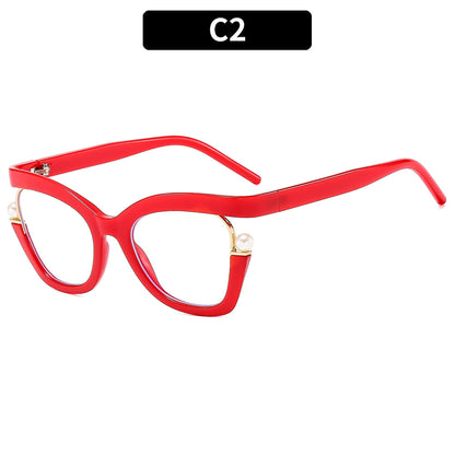 Colorful Pearl Decorative Blue Light Blocking Glasses for Women