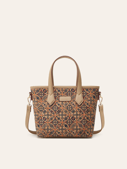 Vintage Ethnic Print Tote Bag Women's Large Capacity Handheld Shoulder Bag