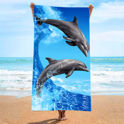 Printed Microfiber Beach Towel Absorbent Bath Towel