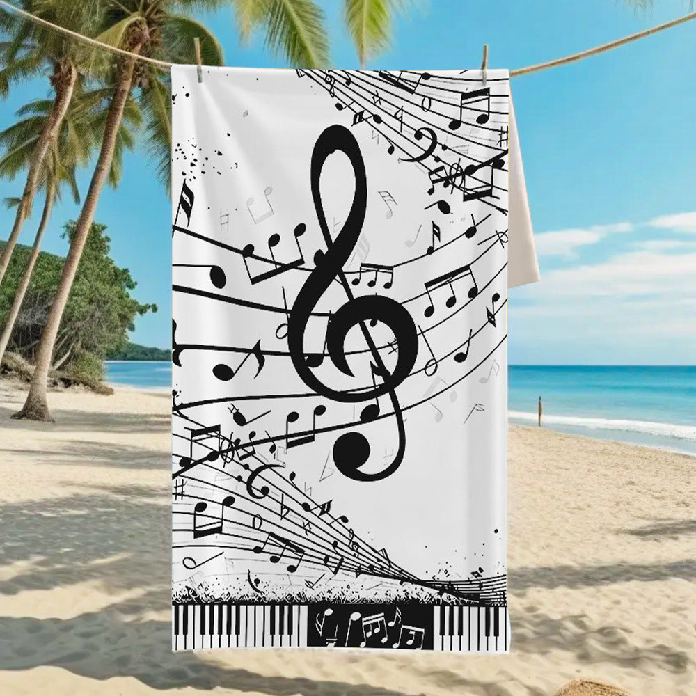 Ultra-Fine Microfiber Beach Towel Quick-Dry Bath Towel