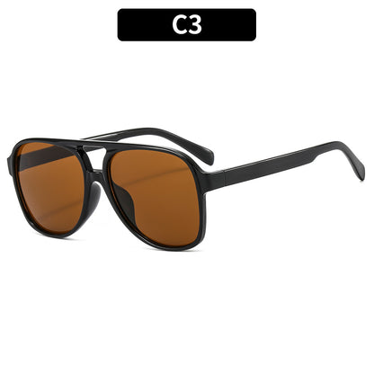 Trendy Retro Square Sunglasses Casual UV400 Protection