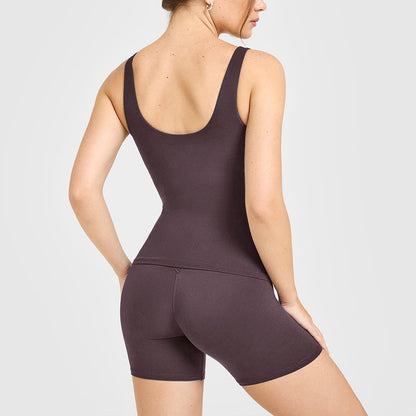High-Performance Backless Yoga Tank Top with Removable Padding
