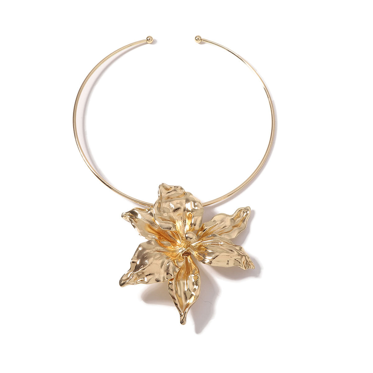Statement Floral Pendant Choker 3D Minimalist Hip Hop