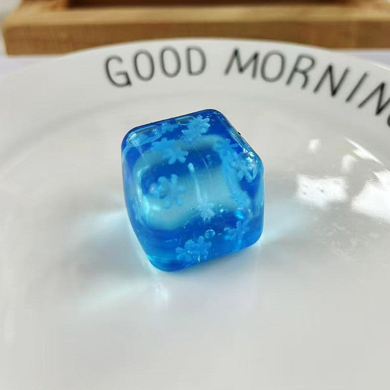 Sensory Snowflake Ice Cube Squishy TPR Stress Toy