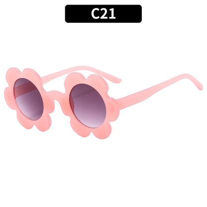 Trendy Floral Sunglasses Stylish Heart-Shaped UV400 Protection