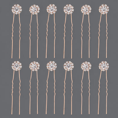 Handcrafted Pearl Hairpins With Rhinestones For Weddings