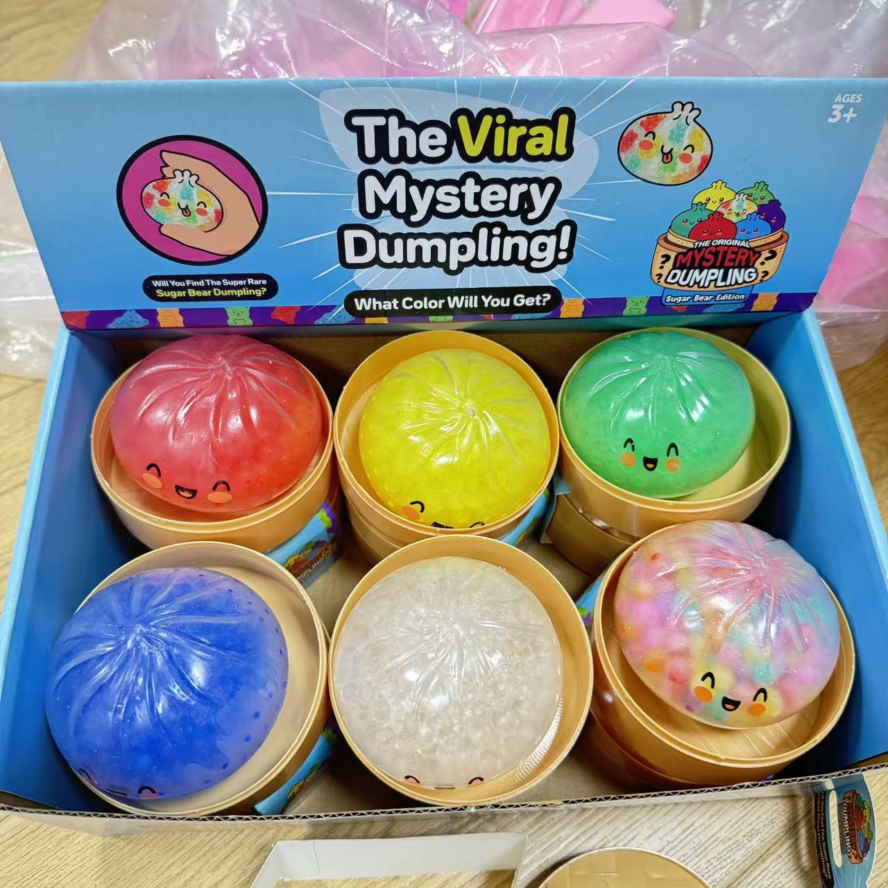 Dumpling Squishy Toy Smiley TPR Stress Relief