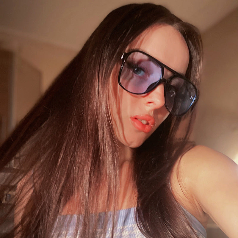 Trendy Retro Square Sunglasses Casual UV400 Protection