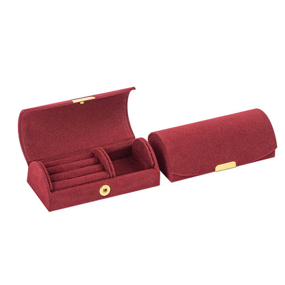 Mini Velvet Ring Jewelry Travel Case Anti Tarnish