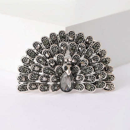Fashionable Vintage Peacock Brooch Pin Creative Animal Accessory