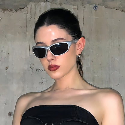 Y2K Cyberpunk Sport Sunglasses Trendy Futuristic Eyewear