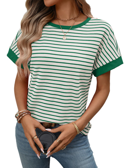 Casual Color Block Short Sleeve T-Shirt