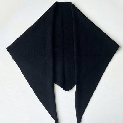 5% Cashmere Wool Knit Triangle Scarf Elegant Warm Shawl