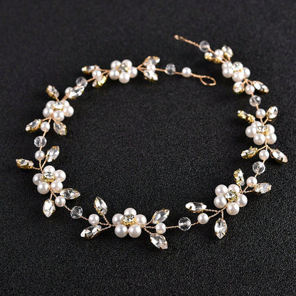 Soft Chain Pearl Headband Bridal Hair Ornament
