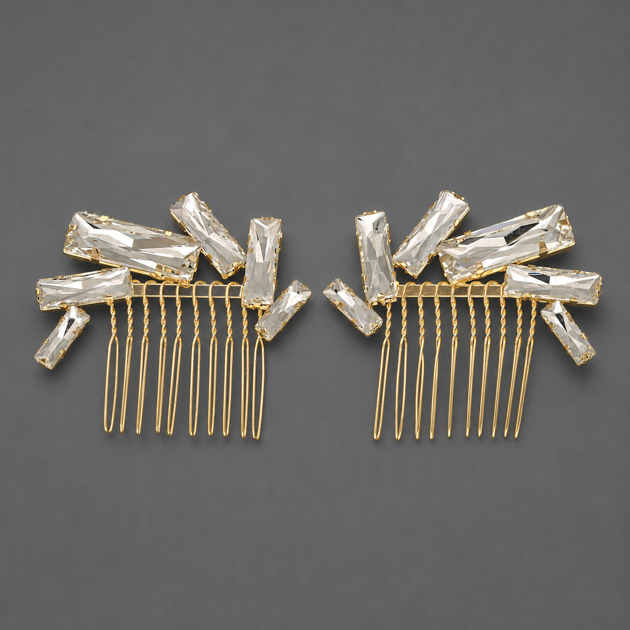 Vintage Floral Zircon Hair Comb Elegant Bridal Headpiece