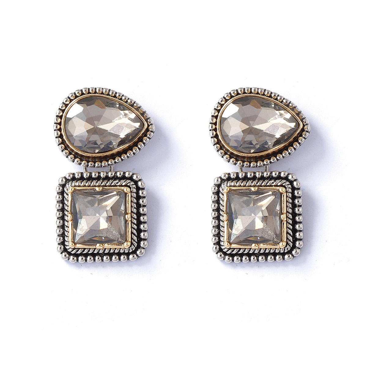 Pendant Earrings Geometric Rhinestone Elegant Everyday