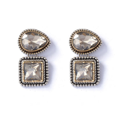 Pendant Earrings Geometric Rhinestone Elegant Everyday