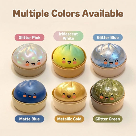 Dumpling Squishy Toy Smiley TPR Stress Relief