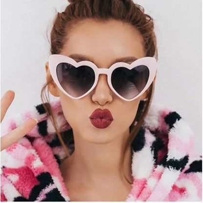 Trendy Heart-Shaped Sunglasses Colorful UV400 Beach Accessories