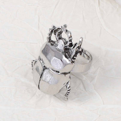 Adjustable Open Ring Cicada Ladybug Alloy Casual