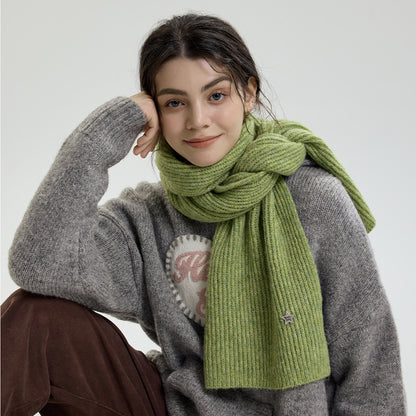 Fashionable Knit Star Pattern Scarf with Warm Neck Protection