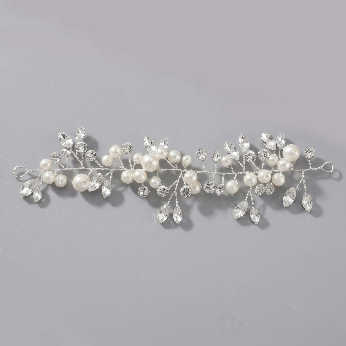 Exquisite Pearl and Crystal Flower Headpiece for Bridal Photoshoots