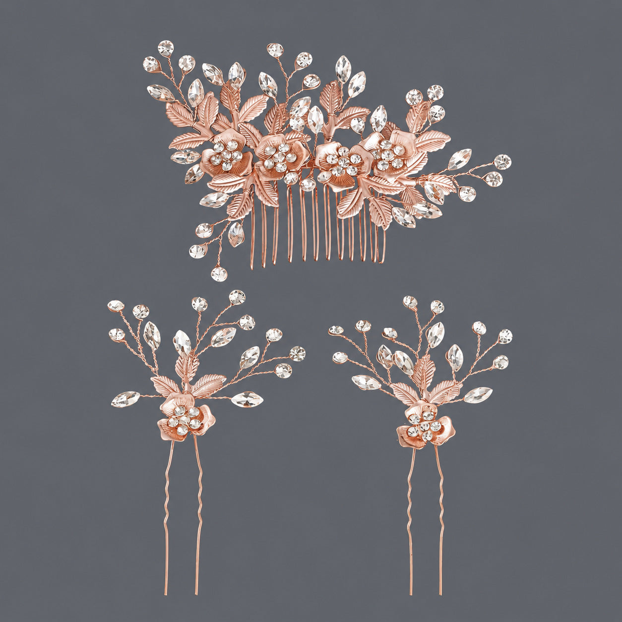 Elegant Handmade U-Shaped Hairpins with Rhinestones for Weddings