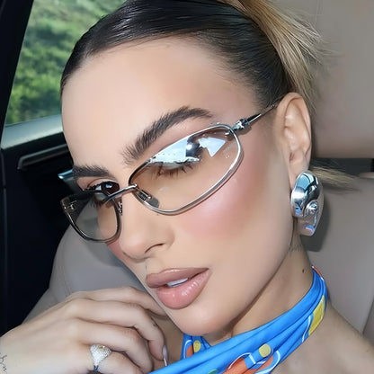 Trendy Y2K Retro Sunglasses with Metal Frame