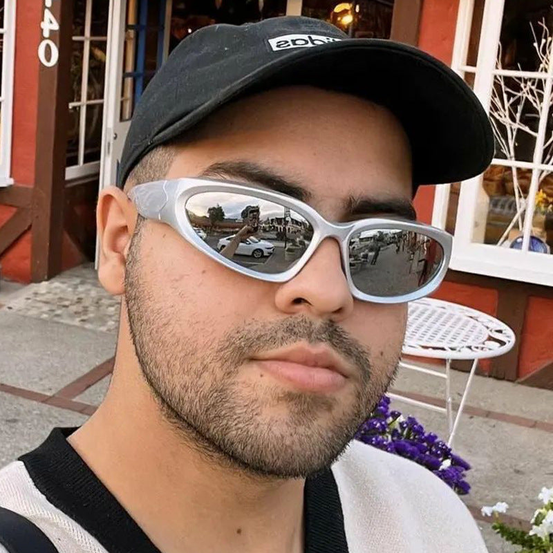 Y2K Style Oval Sunglasses with UV400 Protection