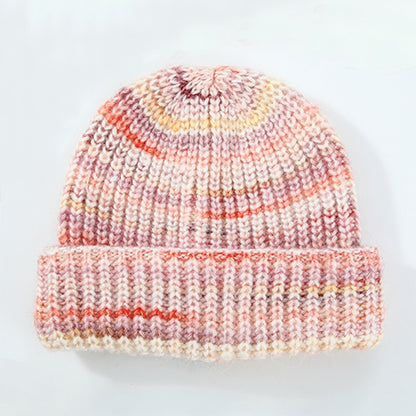 Wool Blend Knitted Beanie for Women, Casual, Warm, Ear Protection