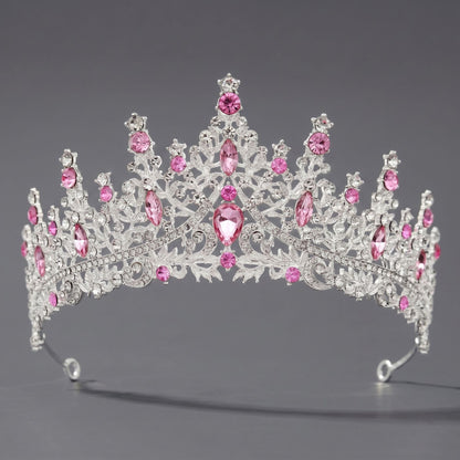 Luxury Rhinestone Princess Crown Headpiece for Birthdays and Weddings