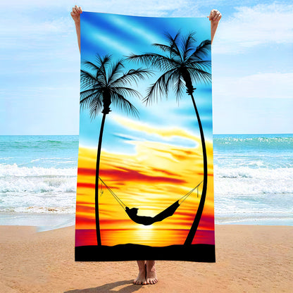 Printed Microfiber Beach Towel Absorbent Bath Towel