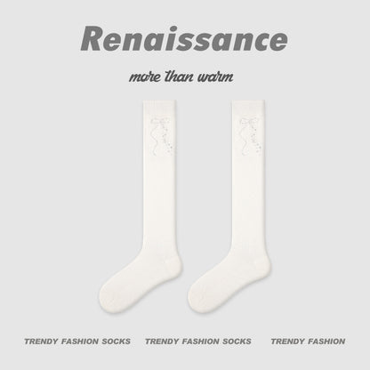 Socks Retro Color Block Moisture Wicking Nylon Mid Calf