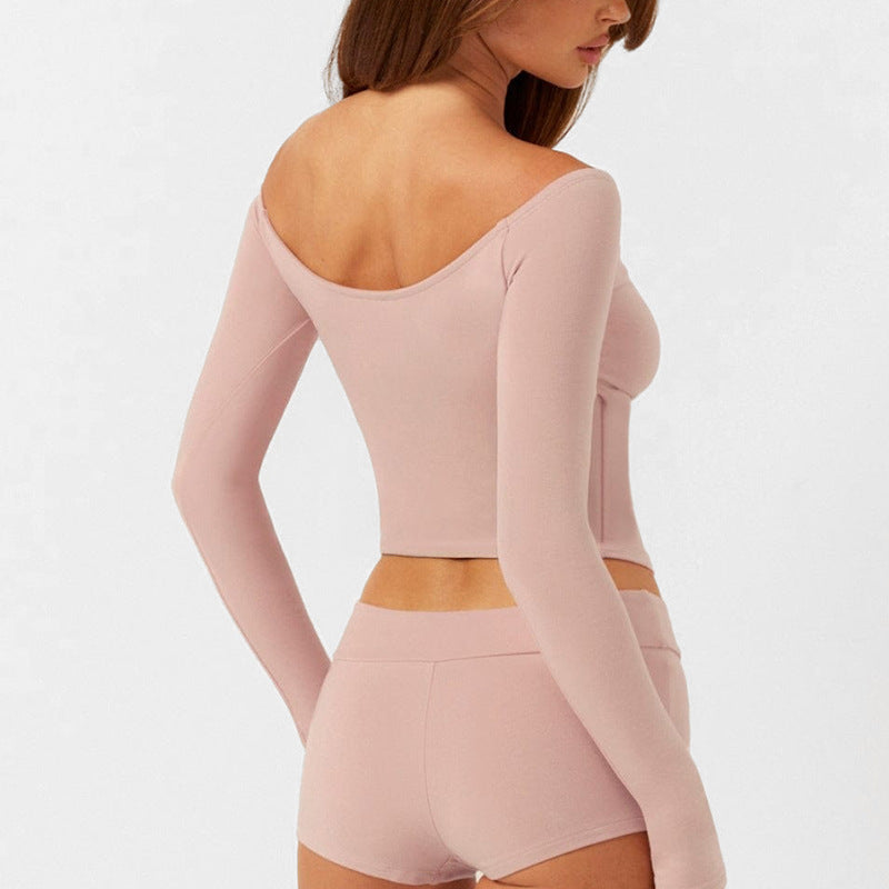 Long Sleeve Yoga Set Dry Fit Outdoor Sportswear for Women
