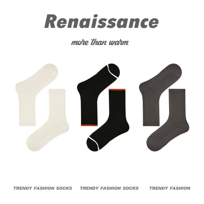 Men's Moisture Wicking Combed Cotton Letter Print Socks