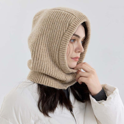 Wool Blend Neck Warmer Balaclava Hat for Men and Women