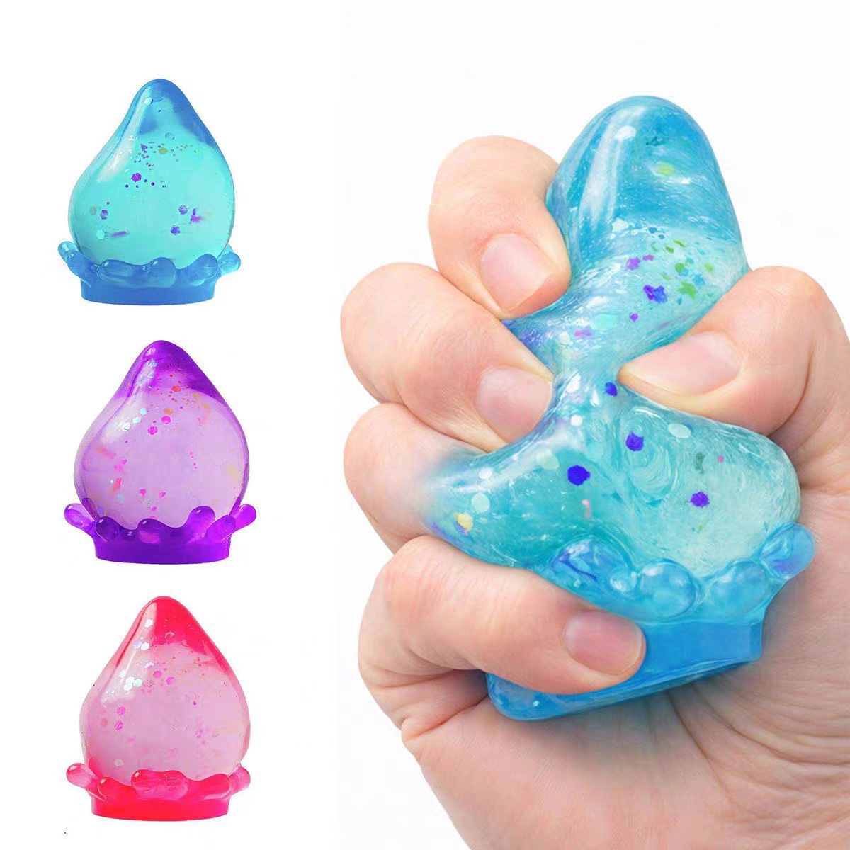 Squishy Waterdrop Design TPR Slow Rise Stress Toy