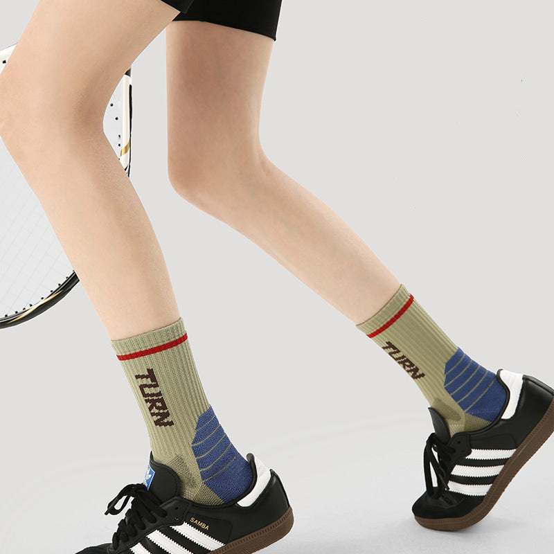 Combed Cotton Colorblock Sport Socks Moisture Wicking