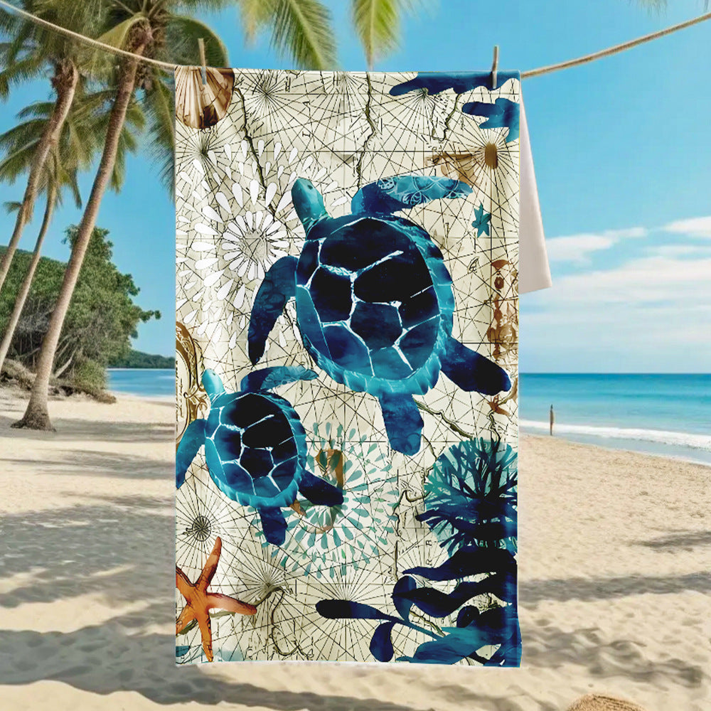 Ultra-Fine Microfiber Beach Towel Quick-Dry Bath Towel
