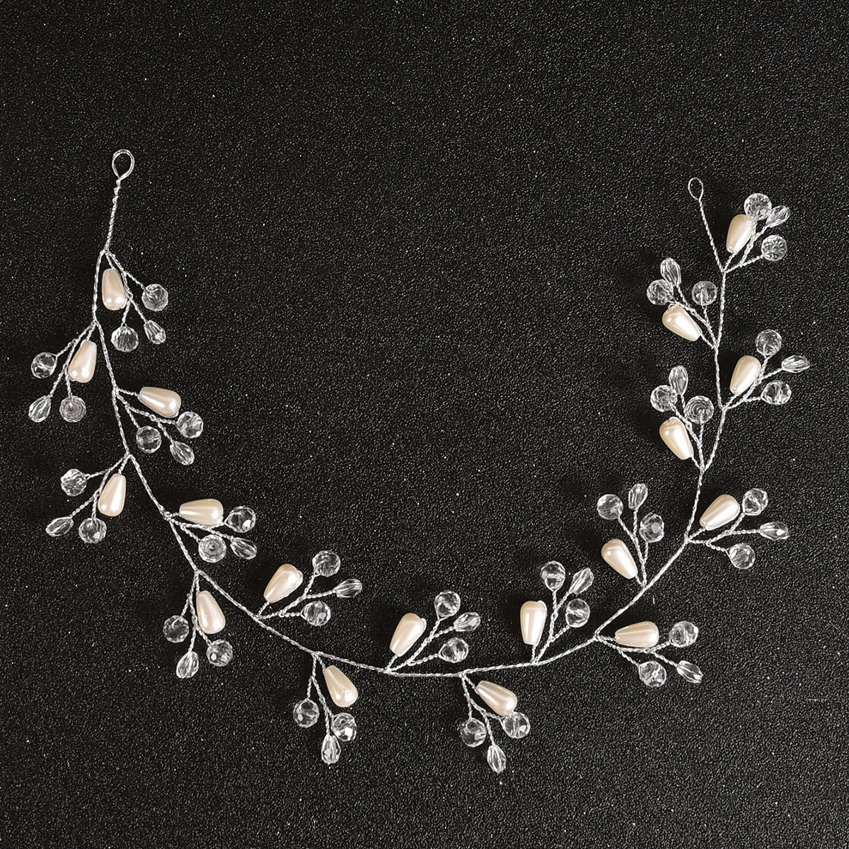 Pearl and Rhinestone Handmade Wedding Hairband