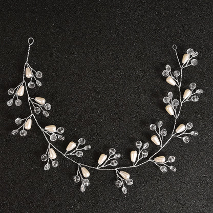 Pearl and Rhinestone Handmade Wedding Hairband