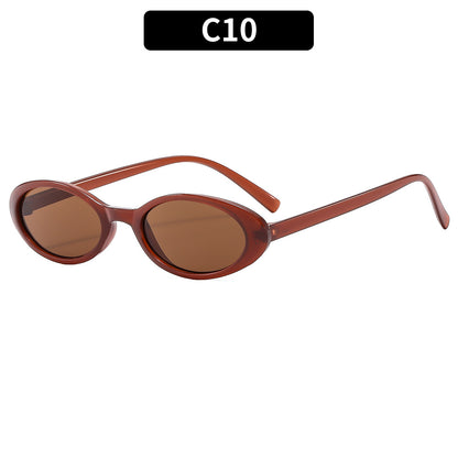 Retro Vintage Oval Sunglasses Stylish Outdoor Eyewear