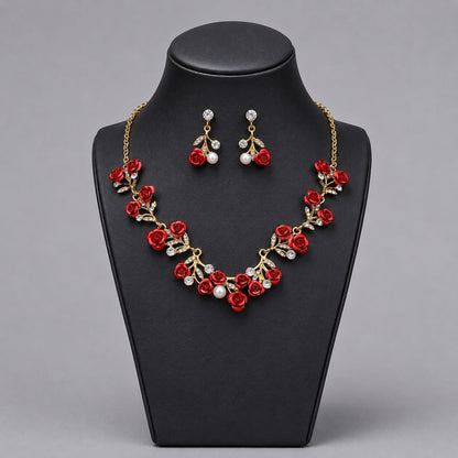 Luxury Bridal Jewelry Set with Pearl and Rhinestone for Weddings and Parties