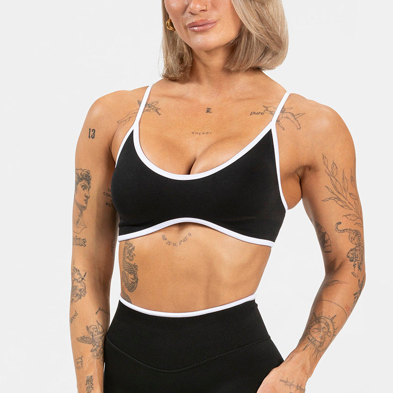 Color Blocked Long Sleeve Workout Top for Women